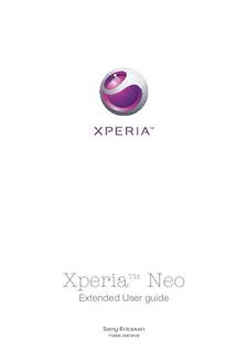 Sony Xperia Neo manual. Tablet Instructions.
